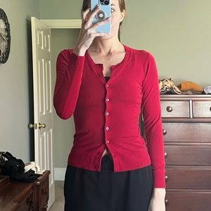 Vintage Gap Red Sweater - Cardigan